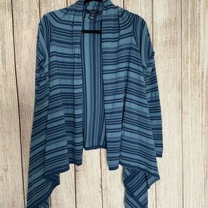 Chaps Blue Striped Women's Cardigan